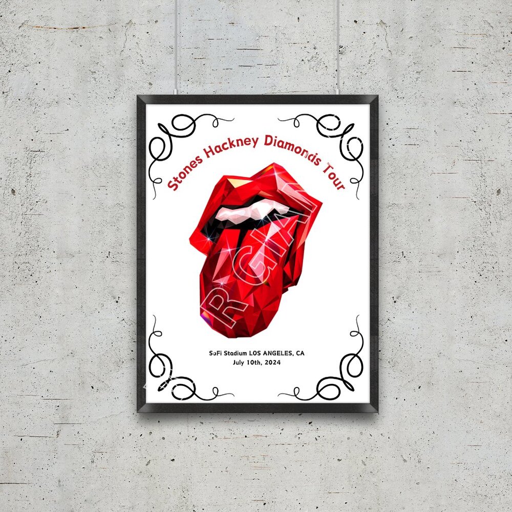 ROLLING STONES CONCERT POSTER- Stones Hackney Diamonds Tour 18" x 24"